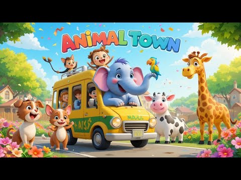 Animal Town – The Funniest Day|Funny Animal song |english poem|atrangi littles |#animalsongforkids