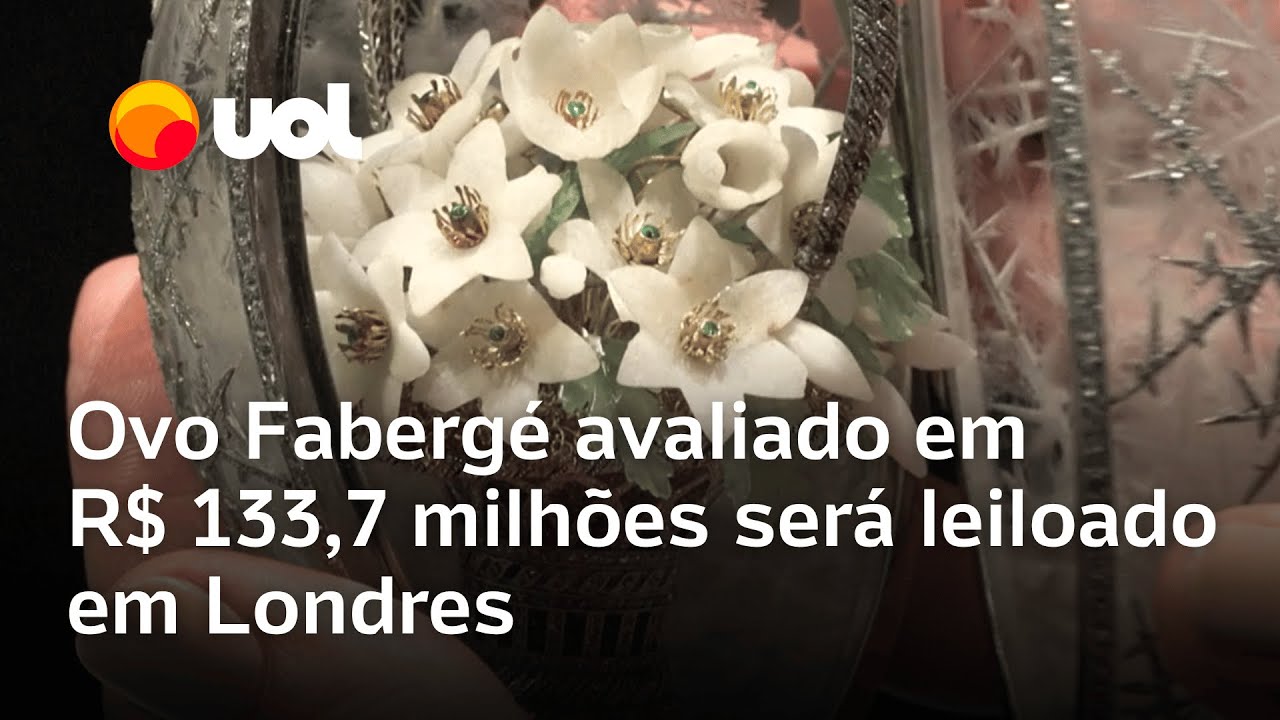 Ovo Fabergé avaliado em R$ 133,7 milhões será leiloado em Londres