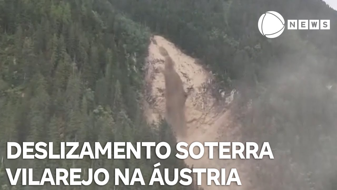 Deslizamento soterra vilarejo no interior da Áustria