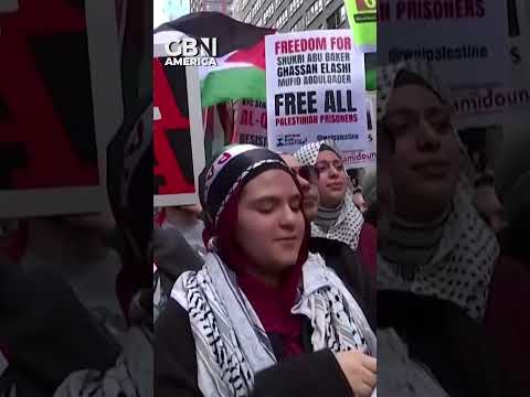 'Israel GO TO HELL!' | Palestine supporters gather in New York #Hamas #Israel #GBNAmerica
