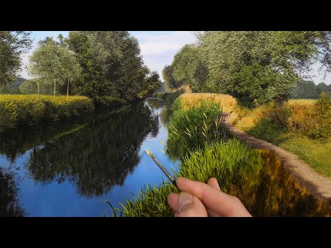Painting a River Scene | Time lapse | Episode 171