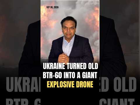 Ukraine Turned BTR-60 Into a Giant Explosive Drone #ukraine #drone #drones #russia #shaheddrone #fpv