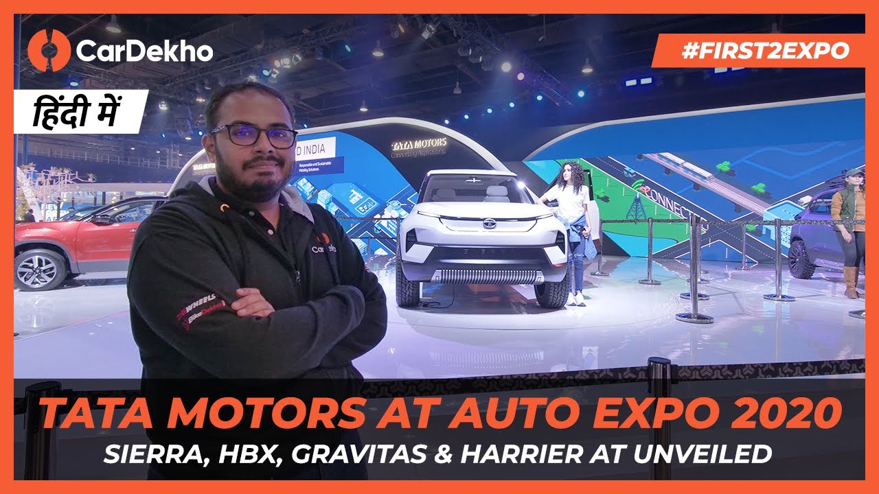 Tata Motors At Auto Expo 2020 | Sierra, HBX, Gravitas & Harrier AT Make Explosive Entry! | CarDekho