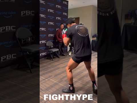Jaime munguia warms up & gloves up to knock out canelo moments before war