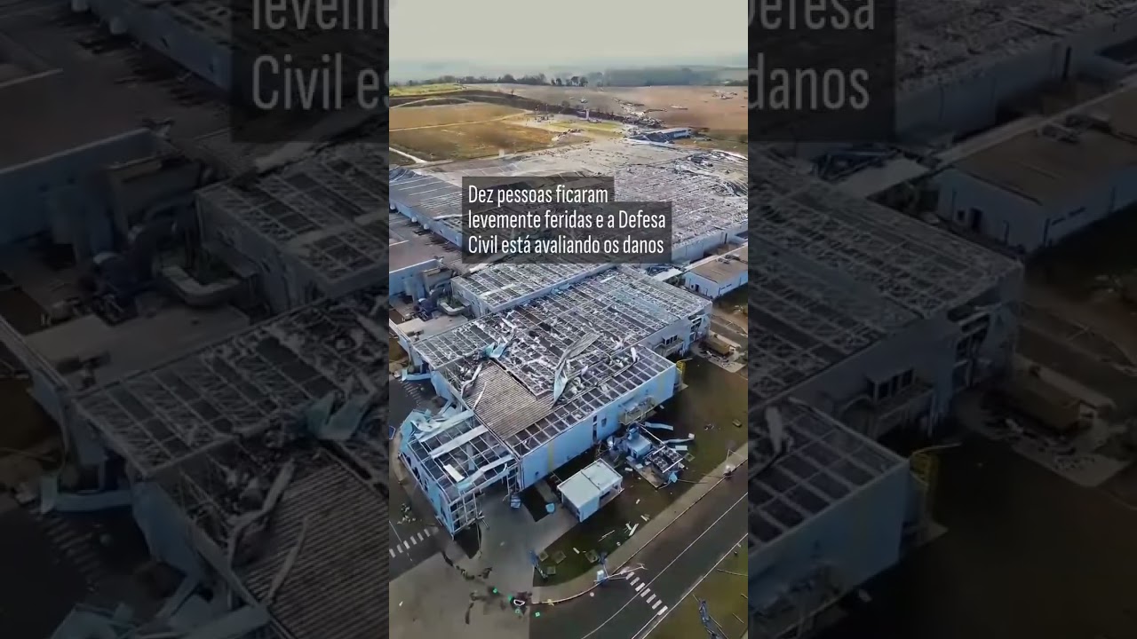 Chuvas em SP: veja como ficou a fábrica da Toyota após temporal arrancar teto e destruir estruturas