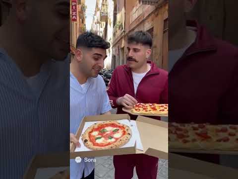 Napoletano e Romano litigano per la pizza migliore.. Secondo voi? #pizza #piazzeria #napoli #roma