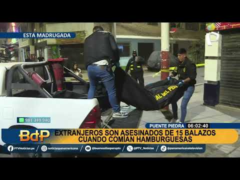 Puente Piedra: dos hombres fueron asesinados de 15 balazos cuando comían hamburguesas