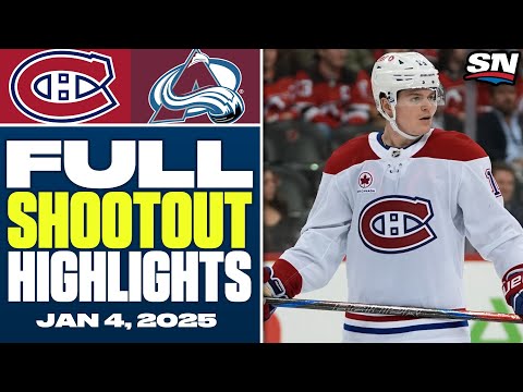 Montreal Canadiens at Colorado Avalanche | FULL Shootout Highlights - January 4, 2025