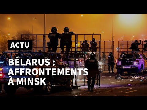Présidentielle au Bélarus: heurts entre manifestants et policiers à Minsk | AFP Images