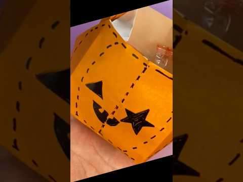 ハロウィンのお菓子入れに！#Shorts ＃折り紙　#おもちゃ箱 #omotyabako #origami