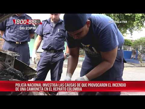 Investigan carro abandonado que agarró fuego en Managua - Nicaragua