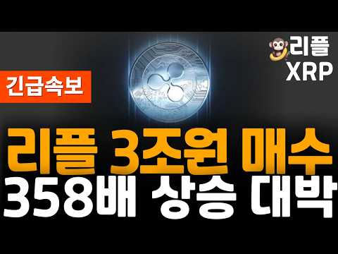 ※긴급속보※ 리플 XRP 3조원 매수!! 358배 상승 시나리오 미쳤네...