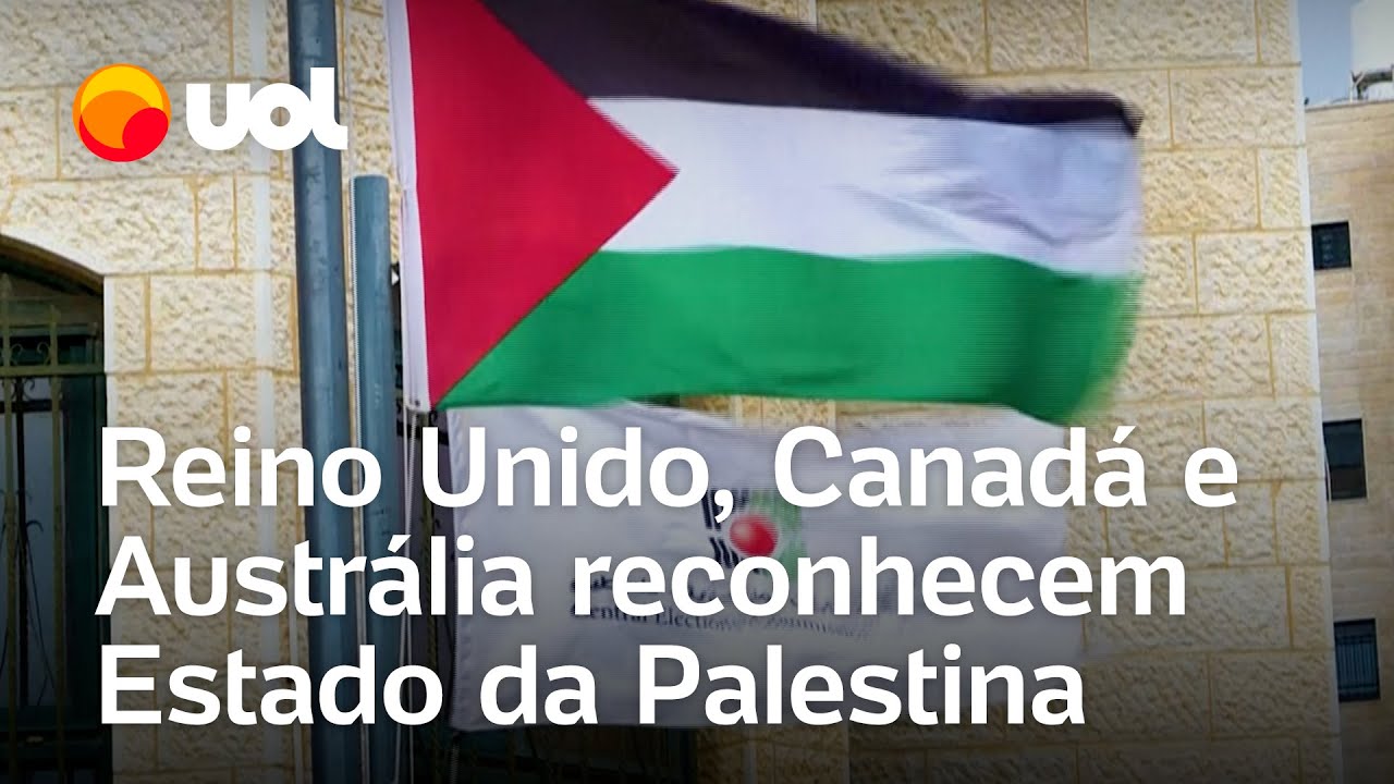 Países reconhecem Palestina Reino Unido Canadá e Austrália reconhecem Estado palestino