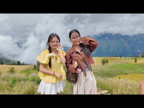 去河江草原玩的一天、遇到好多美女！越南乡村生活
