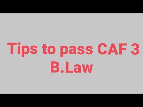 Tips to pass CAF 3 Autumn 2021