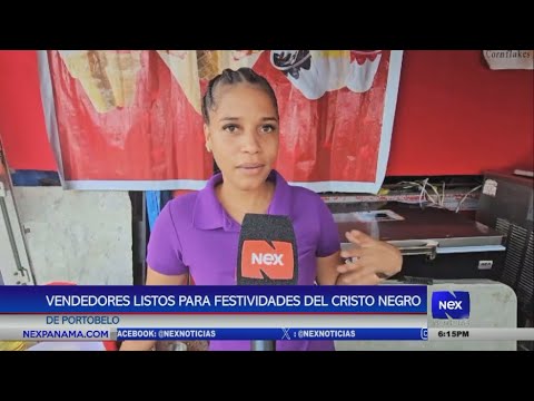 Vendedores listos para festividades del Cristo Negro de Portobelo