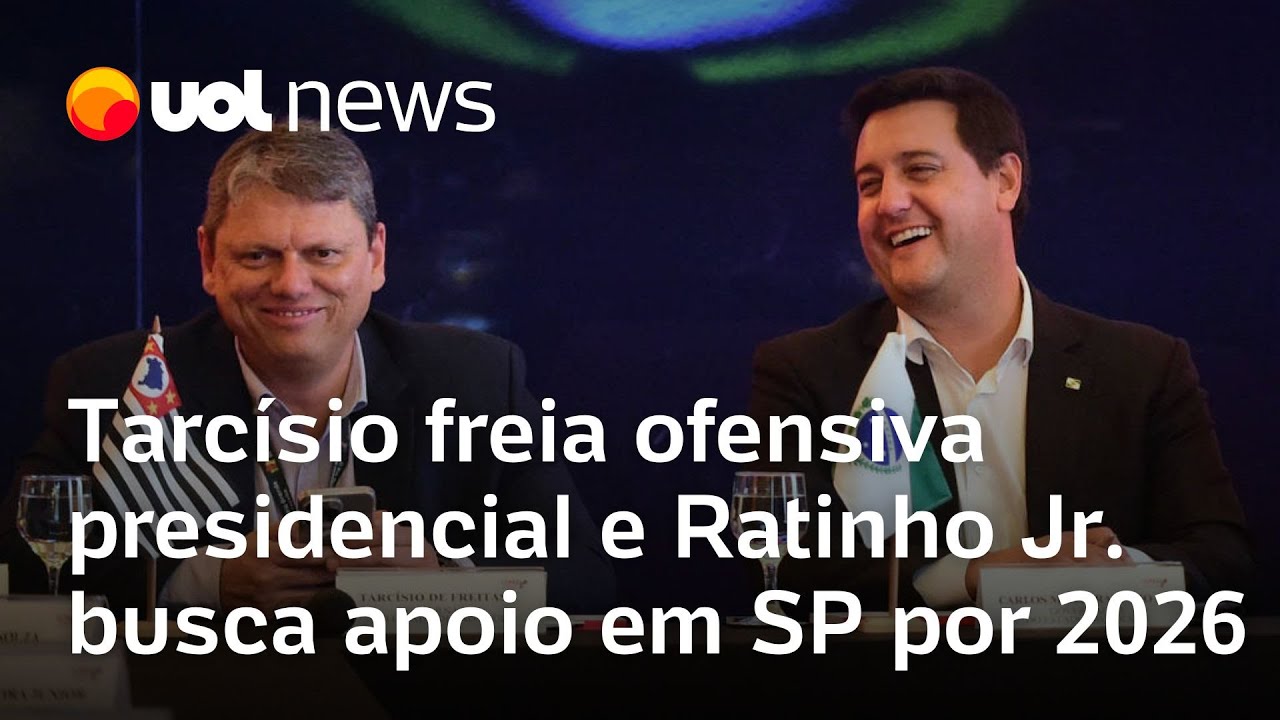 Tarcísio freia intensiva para presidente enquanto Ratinho Jr. busca apoio de SP para 2026