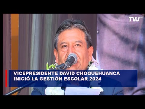 Vicepresidente David Choquehuanca inició la gestión escolar 2024