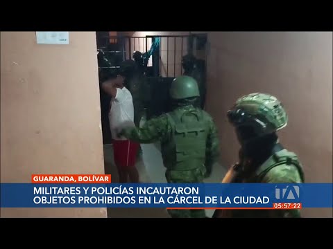 Militares y Policías intervinieron el Centro de Rehabilitación de Guaranda