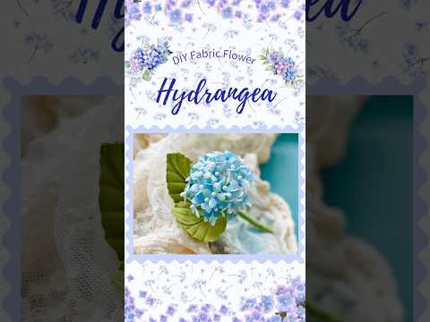 布から紫陽花を作ったら可愛かった💓💓💓How to make fabric hydrangea #布花紫陽花#花とあそぶ暮らし#fabrichydrangea