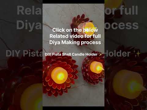 DIY Candle Holder from Pista Shell🪔  #shorts #diwali2025 #diya #diydiya #diwalidecoration