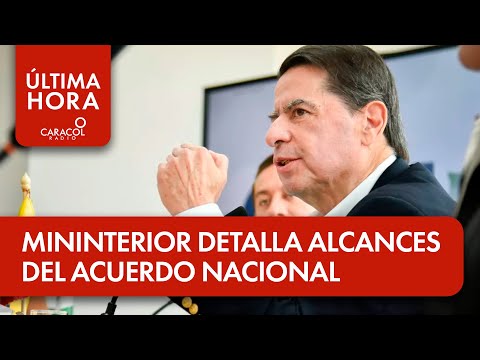 MinInterior detalla alcances del Acuerdo Nacional y Ejército envía blindados a Caquetá tras retén...