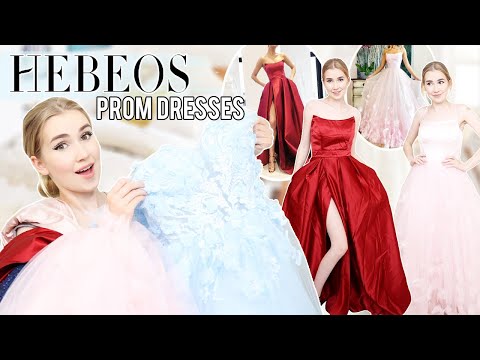 Video: TRYING ON HEBEOS PROM DRESSES... Again !!