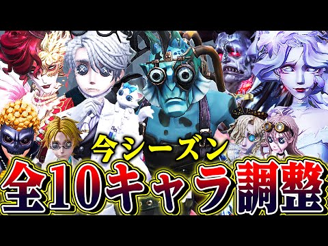 【第五人格】最強ハンター達が弱体化！今シーズンは全１０キャラの調整が確定！【唯】【identityV】