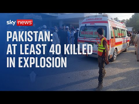 Pakistan explosion: At least 40 dead in blast at political rally in northwest province - reports
