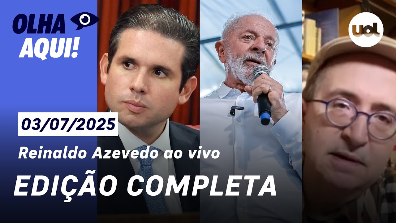 Reinaldo Azevedo ao vivo: Congresso x Lula: Motta se irrita e STF pede gesto; Mercosul e+ notícias