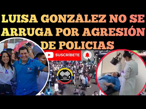 LUISA GONZÁLEZ SE PARA TIESA ANTE EL ATENT.AD0 CON GAS LACRIMÓGENO DE LA POLICIA  NOTICIAS RFE