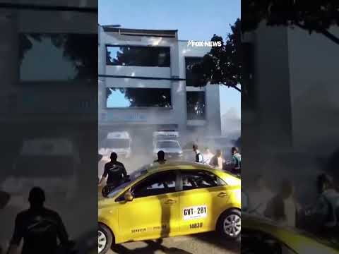 People FLEE as earthquake in Colombia sends debris CRASHING into ambulance #shorts #earthquake #news — Fox News