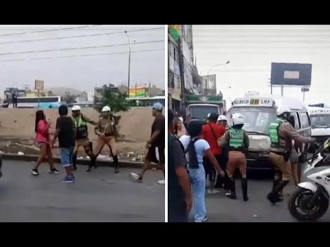 Los Olivos: Policías son agarrados a cachetadas tras realizar operativo contra informales