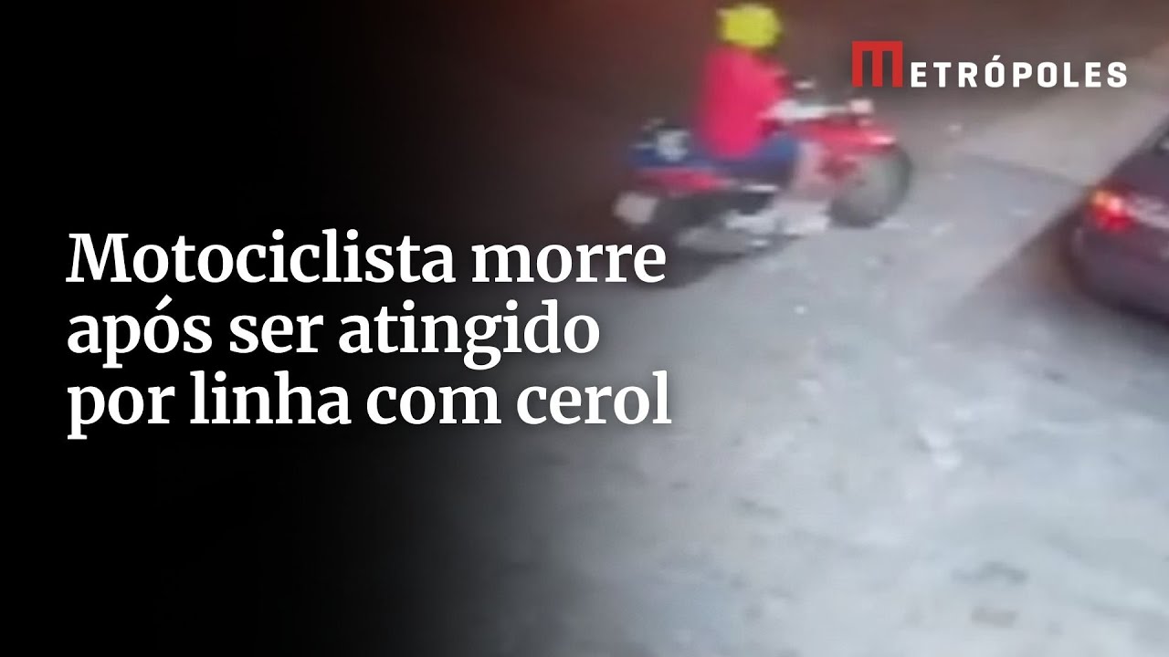 Motociclista morre após ser atingido por linha com cerol