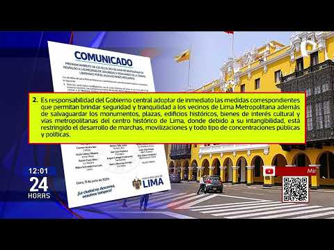 Toma de Lima: alcaldes respaldan medidas de seguridada ante protestas