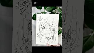【毎日スケッチ002】寝起きのボサボサ髪うつりまくりで草 #イラストメイキング #アナログイラスト
