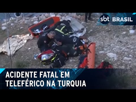 Acidente de teleférico na Turquia deixa uma pessoa morta e dez feridas | SBT Brasil (13/04/24)