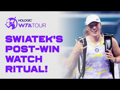 8 MINUTES of Iga Swiatek's post-win watch ritual ⌚️