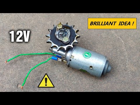 Amazing Project with 12v DC Motor & Chain Sprocket