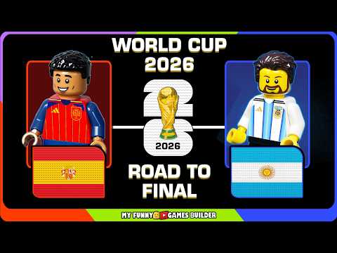 Road To World Cup Final 2026: Spain vs Argentina | Lego Football