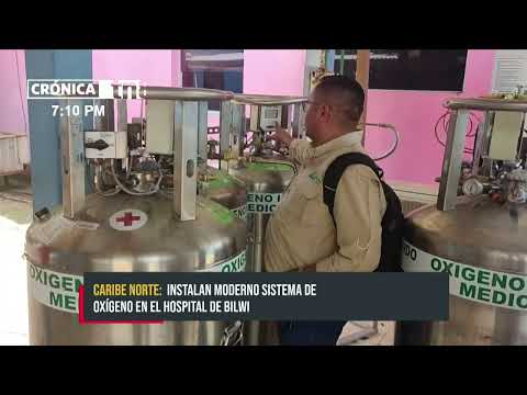Instalan moderno sistema para oxígeno en el Hospital Nuevo Amanecer de Bilwi - Nicaragua