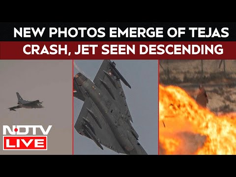 Tejas Crash News | New Photos Emerge Of Tejas Crash, Jet Seen Descending, Going Up In Flames