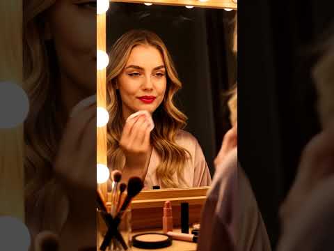 Mirror Reflection Lip Scene 💄 | Testing Lipstick Shades | AI Makeup Aesthetic