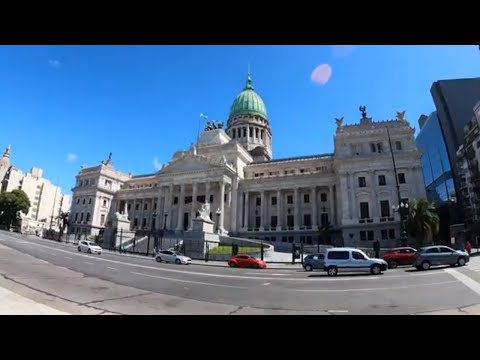 Buenos Aires - Callao to National Congress of Argentina | Virtual Tour [4K]