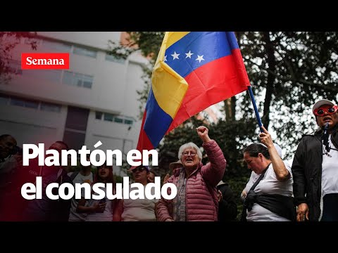 Plantón en el Consulado de Venezuela en Bogotá | Semana noticias