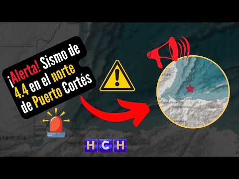Se registra sismo de magnitud de 4.4 al norte de Puerto Cortés