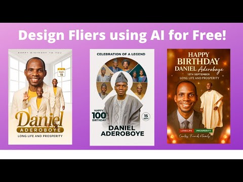 How to Create Fliers design using AI for free! //Create beautiful flyers