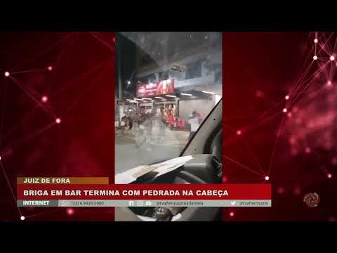 Briga em bar termina com pedrada na cabeça