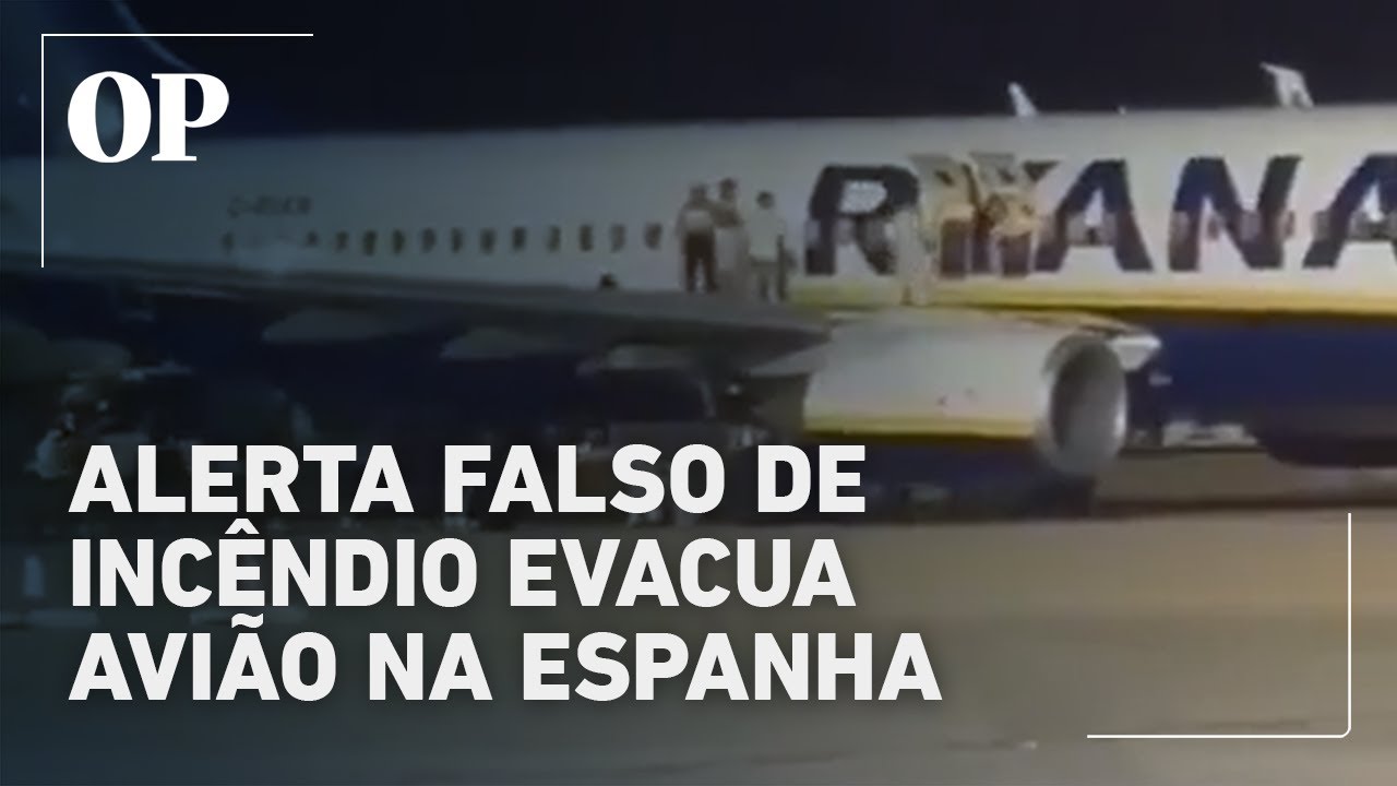 Passageiros evacuam aeronave após falso alerta de incêndio em avião na Espanha
