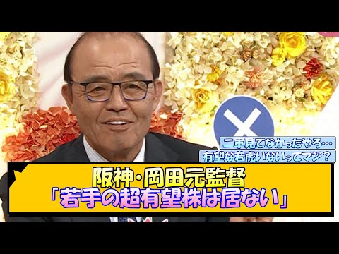 阪神・岡田元監督「若手の超有望株は居ない」【なんJ/2ch/5ch/ネット 反応 まとめ/阪神タイガース/藤川球児】